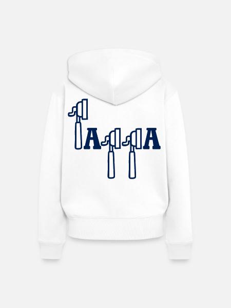 Schwedischer Kaffeepapa - Frauen Premium Bio Zip Hoodie - Weiß