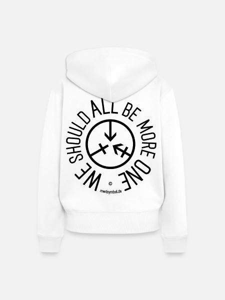 we-should-be-more-one_025c_2026 - Frauen Premium Bio Zip Hoodie - Weiß