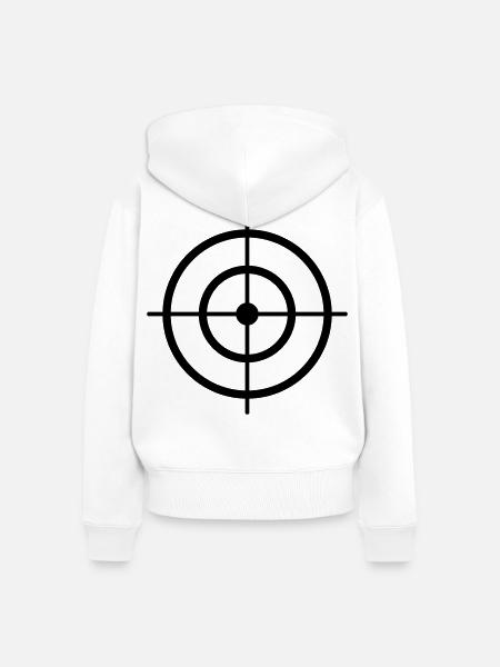 Zielscheibe Target dick - Frauen Premium Bio Zip Hoodie - Weiß
