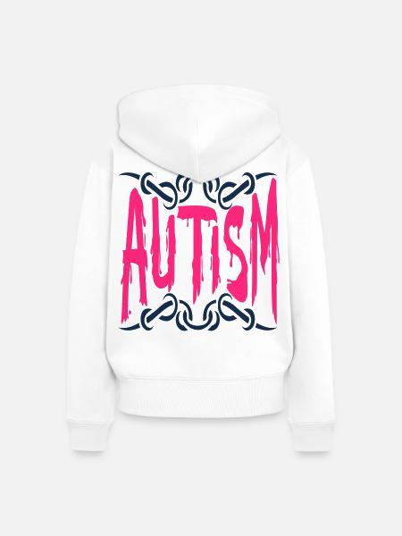 Autismus-Spektrum-Störung - Frauen Premium Bio Zip Hoodie - Weiß