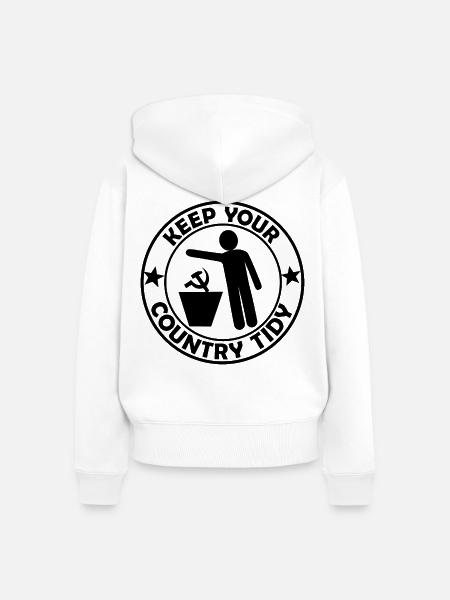 Umwelt und Politik - Frauen Premium Bio Zip Hoodie - Weiß