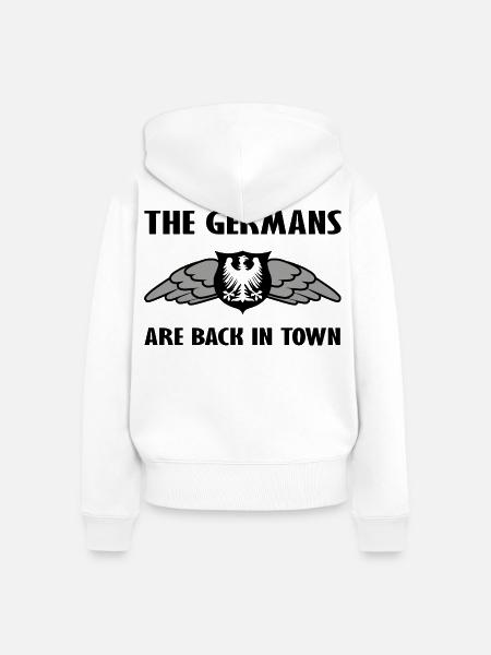 Deutschland und Sachsen Fanshirt - Frauen Premium Bio Zip Hoodie - Weiß