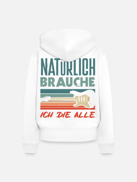 Lustiges Musiker - Frauen Premium Bio Zip Hoodie - Weiß