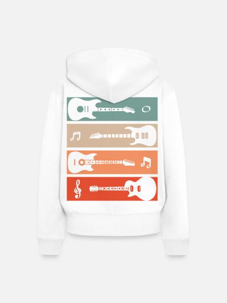 Lustiges Musiker - Frauen Premium Bio Zip Hoodie - Weiß