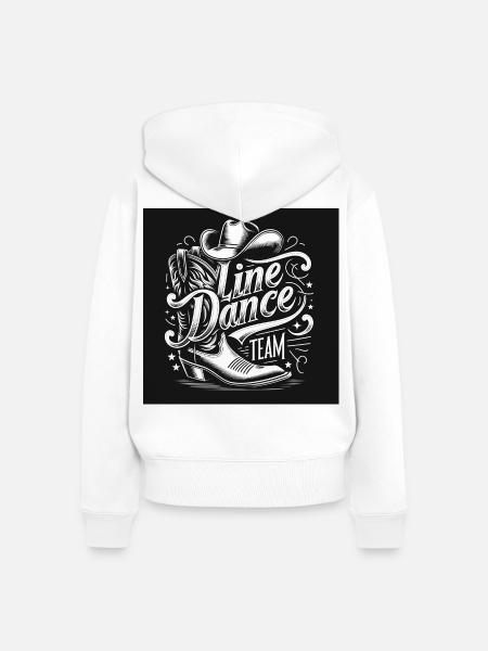 Line Dance Team - Frauen Premium Bio Zip Hoodie - Weiß