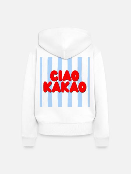 Ciao kakao - Frauen Premium Bio Zip Hoodie - Weiß
