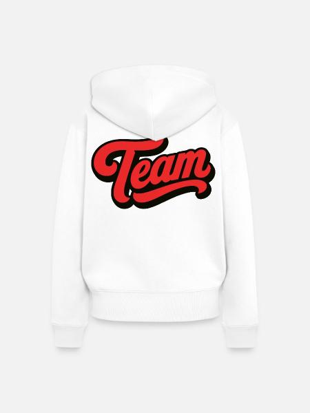 Team - Frauen Premium Bio Zip Hoodie - Weiß