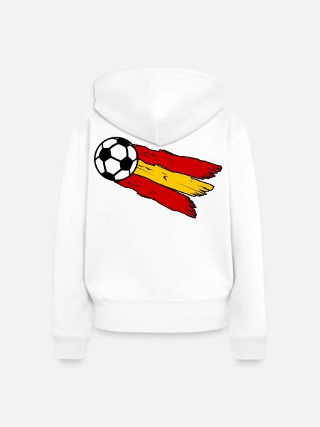 Die spanischen Fans - Frauen Premium Bio Zip Hoodie - Weiß