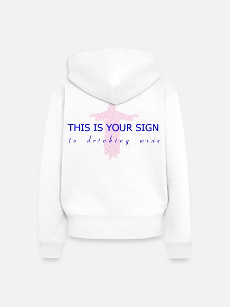Heiliger Wein - Frauen Premium Bio Zip Hoodie - Weiß