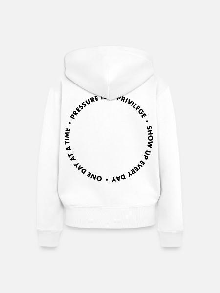 Pressure Is A Privilege Apparel  - Frauen Premium Bio Zip Hoodie - Weiß