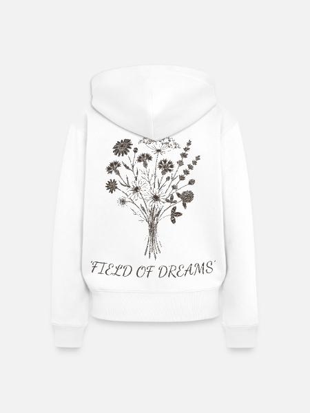 Blumenstrauß der Träume - Frauen Premium Bio Zip Hoodie - Weiß