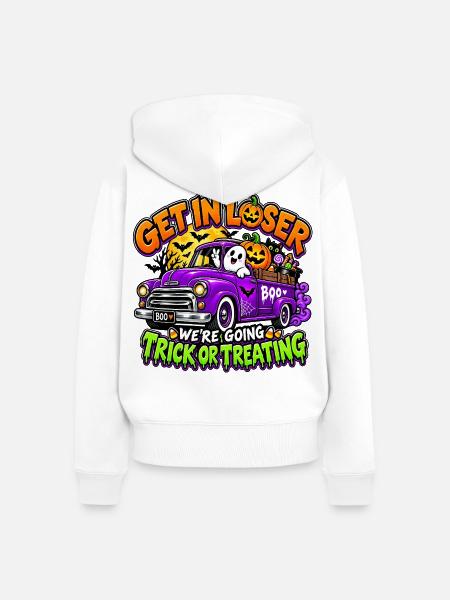 Halloween-Fahrt - Frauen Premium Bio Zip Hoodie - Weiß