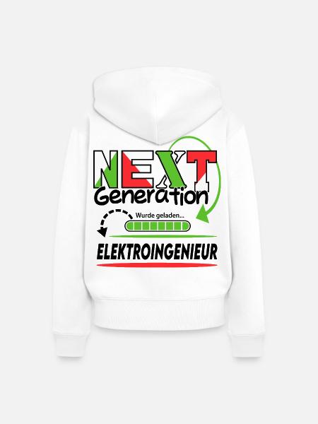 Elektroingenieur Next Generation Beruf Arbeit Mann - Frauen Premium Bio Zip Hoodie - Weiß