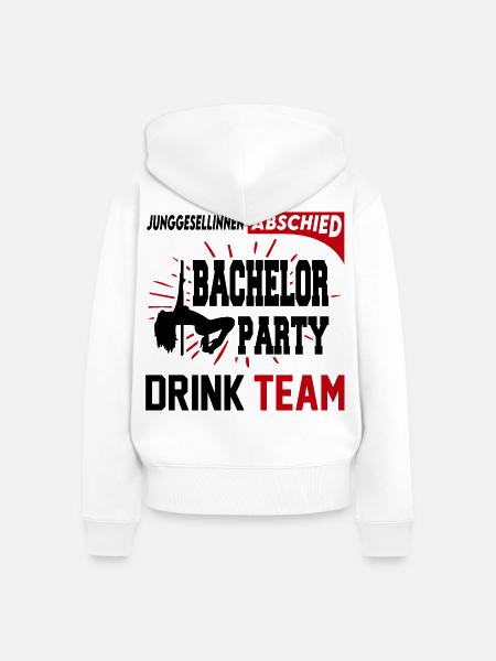 Junggesellinnenabschied Bachelor Party Drink Team - Frauen Premium Bio Zip Hoodie - Weiß