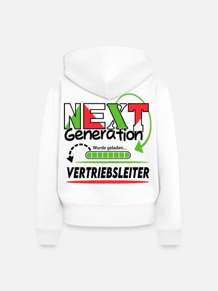 Vertriebsleiter Next Generation Beruf Arbeit Mann - Frauen Premium Bio Zip Hoodie - Weiß