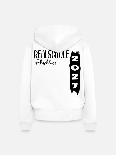 Realschule 2027 Abschluss - Frauen Premium Bio Zip Hoodie - Weiß