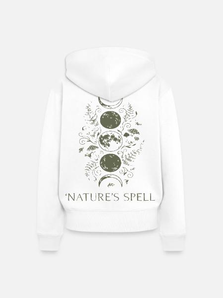 Naturzauber Kreislauf Muster - Frauen Premium Bio Zip Hoodie - Weiß