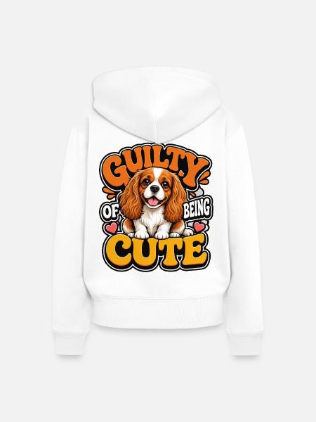 Kavallerier King Charles Spaniel - Frauen Premium Bio Zip Hoodie - Weiß