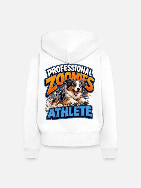 Australian Shepherd - Frauen Premium Bio Zip Hoodie - Weiß