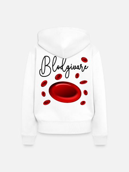Blutspender Schweden - Frauen Premium Bio Zip Hoodie - Weiß