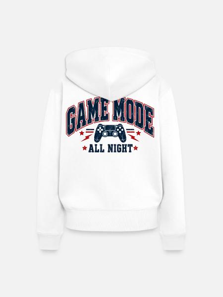 Retro Gaming Gamer - Frauen Premium Bio Zip Hoodie - Weiß