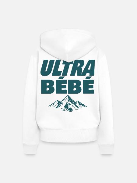Ultra Baby Trail - Frauen Premium Bio Zip Hoodie - Weiß