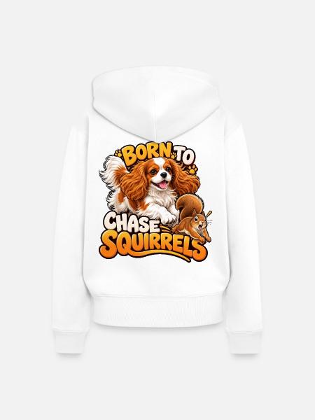 Kavallerier King Charles Spaniel - Frauen Premium Bio Zip Hoodie - Weiß