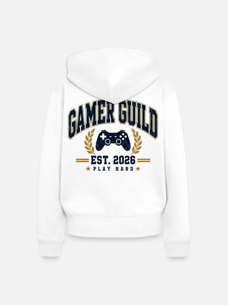 Gaming Club - Frauen Premium Bio Zip Hoodie - Weiß