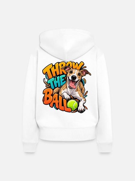 Whippet - Frauen Premium Bio Zip Hoodie - Weiß