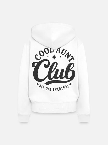 Cool Aunt Club - Frauen Premium Bio Zip Hoodie - Weiß