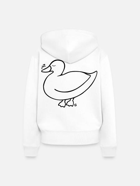 Entekoffeiniert - Frauen Premium Bio Zip Hoodie - Weiß