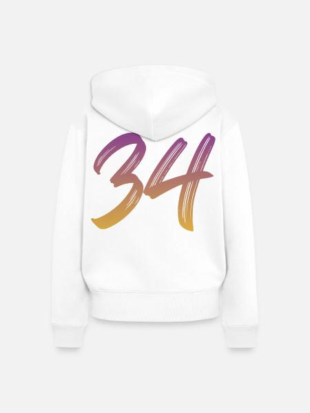 34 - Frauen Premium Bio Zip Hoodie - Weiß