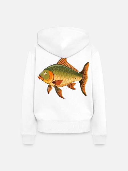 Karpfenfische - Frauen Premium Bio Zip Hoodie - Weiß