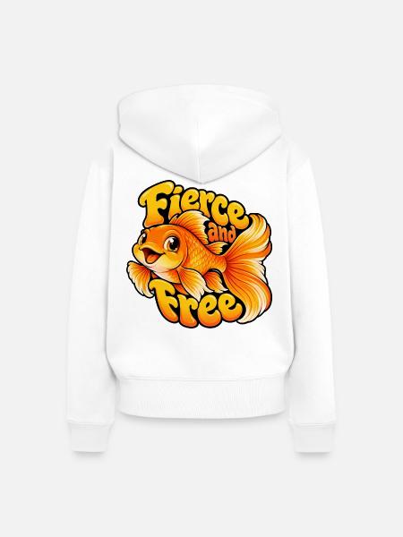 Goldfische - Frauen Premium Bio Zip Hoodie - Weiß