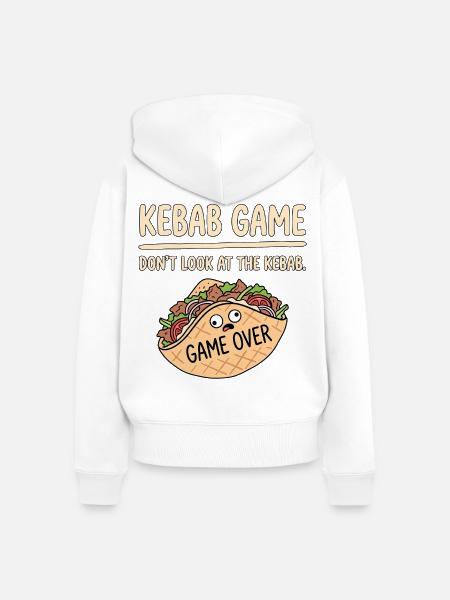 Kebab Spiel Nicht Gucken - Frauen Premium Bio Zip Hoodie - Weiß