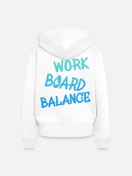 Snowboard - work board balance - Frauen Premium Bio Zip Hoodie - Weiß