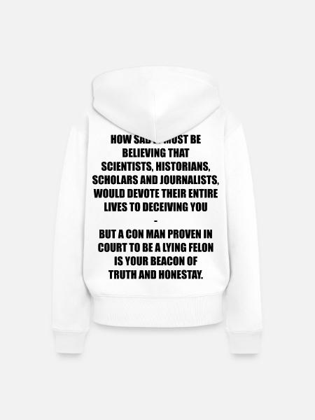 How sad - Frauen Premium Bio Zip Hoodie - Weiß