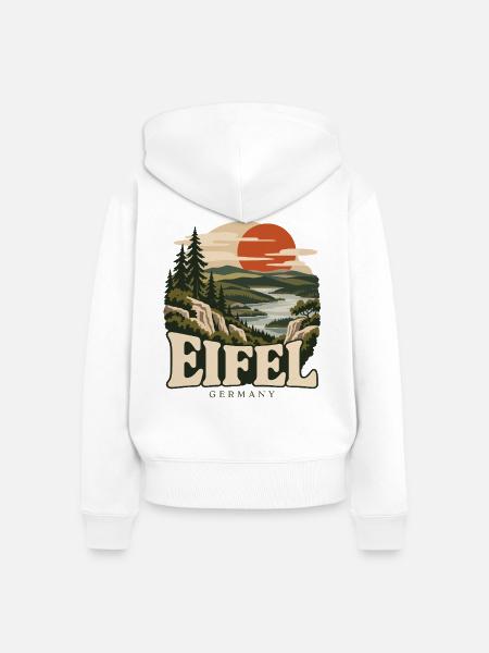 Eifel Germany Wild Nature - Frauen Premium Bio Zip Hoodie - Weiß