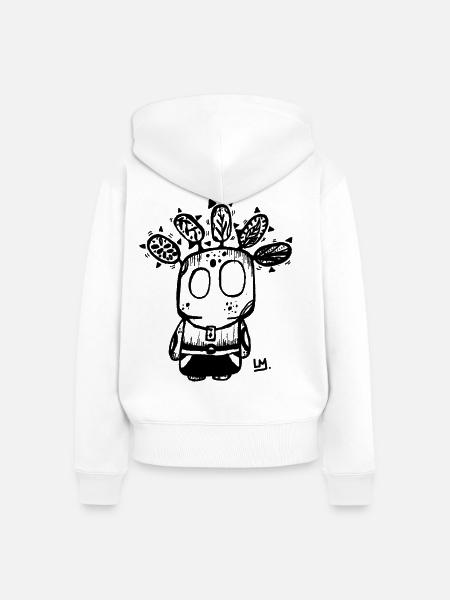 Geschenkidee Fantasie-Kunstgottheit Gott Sadida Wakfu - Frauen Premium Bio Zip Hoodie - Weiß