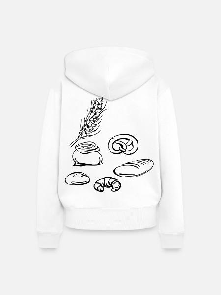 Backen - Frauen Premium Bio Zip Hoodie - Weiß