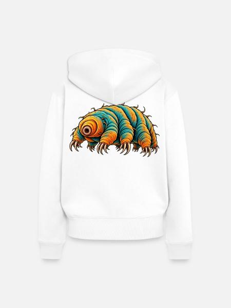 Bärtierchen – Bunte Mikroskopische Tierkunst - Frauen Premium Bio Zip Hoodie - Weiß
