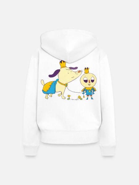 Ein königlicher Spaziergang - Frauen Premium Bio Zip Hoodie - Weiß