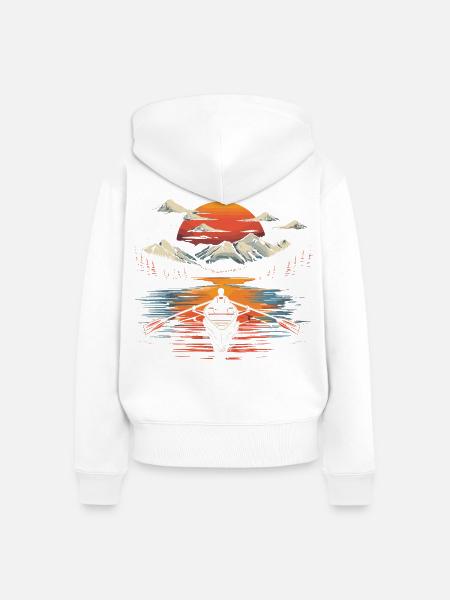 Rudern - Frauen Premium Bio Zip Hoodie - Weiß