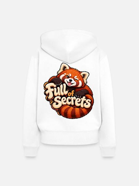 Kleiner Panda - Frauen Premium Bio Zip Hoodie - Weiß