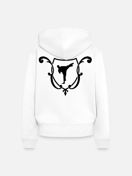 Karate - Frauen Premium Bio Zip Hoodie - Weiß