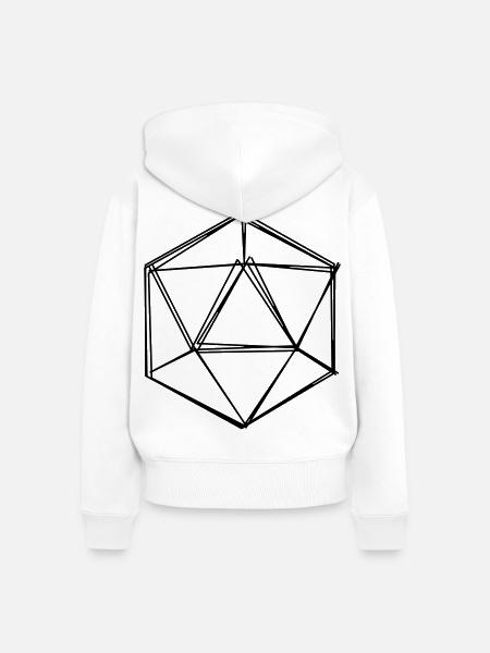 W20 handgezeichnet - Frauen Premium Bio Zip Hoodie - Weiß