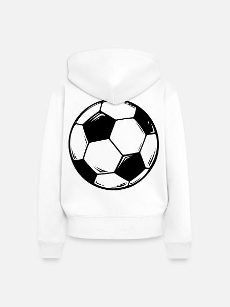Fußball Design - Frauen Premium Bio Zip Hoodie - Weiß