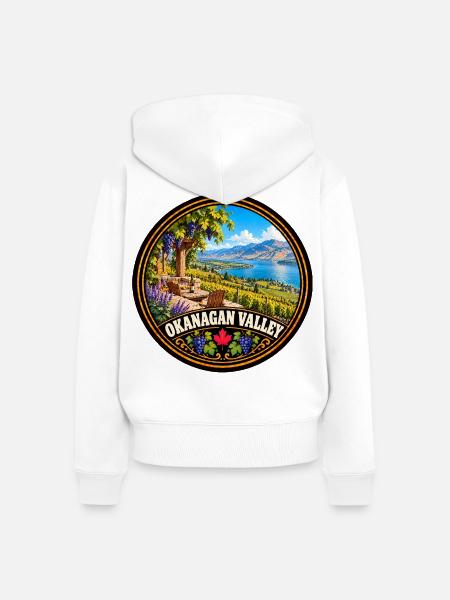 Okanagan Valley Kanada Landschaft Urlaub - Frauen Premium Bio Zip Hoodie - Weiß
