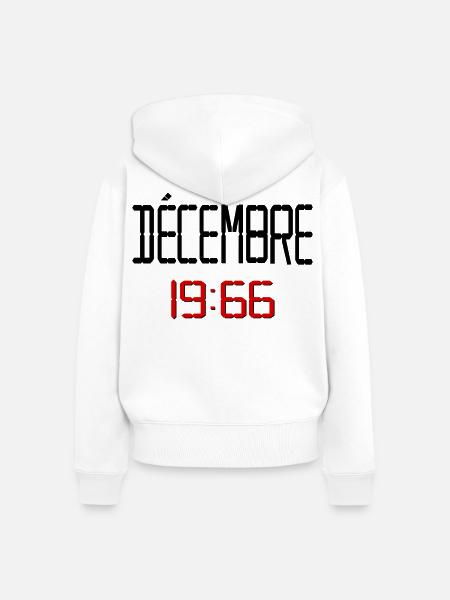 60-jähriges Jubiläum Dezember 1966 - Frauen Premium Bio Zip Hoodie - Weiß