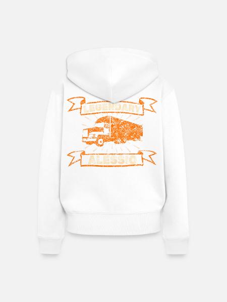 Alessio - Frauen Premium Bio Zip Hoodie - Weiß